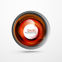 Abstract swirl banner, circle vector abstract background with copy space