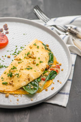 Omelet with vegetables