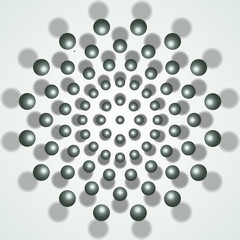 Images of metal balls from above