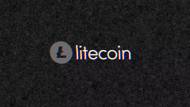 Abstract animation of Litecoin LTC digital currency symbol. Digital cryptocurrency Litecoin sign on black background. video animation