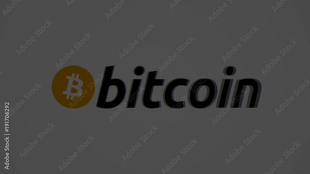 Poster bitcoin symbol appearing and exploding on the white background. bitcoin logo 3d animation bitcoin cr