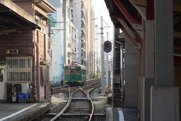 恵美須町駅とモ161