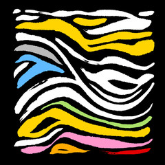 얼룩말 무늬 / 손으로 그린 지브라 패턴