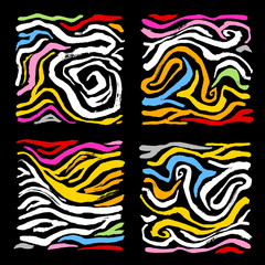 얼룩말 무늬 / 손으로 그린 지브라 패턴