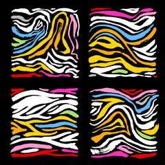 얼룩말 무늬 / 손으로 그린 지브라 패턴