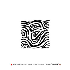 얼룩말 무늬 / 손으로 그린 지브라 패턴