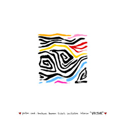 얼룩말 무늬 / 손으로 그린 지브라 패턴