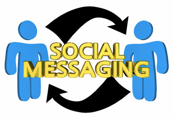 Social Messaging Communication People Arrows 3d Illustration