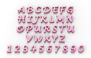 立体のアルファベット