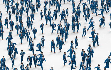 CGのスーツの群衆