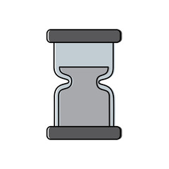 clock hourglass sand time measure device vector illustration