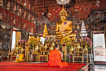 Famous Wat Saket (Golden Mount) temple in Bangkok, Thailand