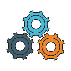 Gears machinery pieces icon vector illustration graphic design