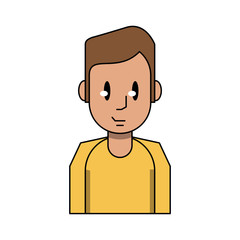 Young man cartoon icon vector illustration graphic design