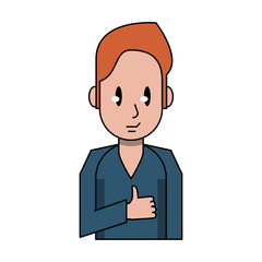 Young man cartoon icon vector illustration graphic design