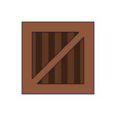Videogame wooden box cartoon icon vector illustration graphic design