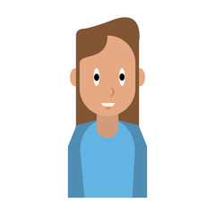 Young woman cartoon icon vector illustration graphic design