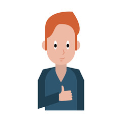 Young man cartoon icon vector illustration graphic design