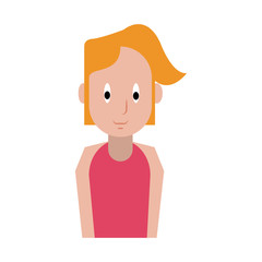 Young woman cartoon icon vector illustration graphic design