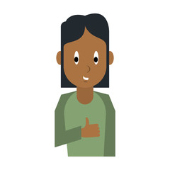 Young woman cartoon icon vector illustration graphic design