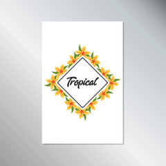 Tropical flowers design