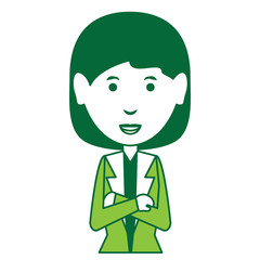 cartoon businesswoman icon