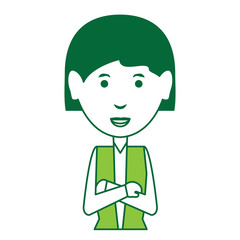 cartoon businesswoman icon