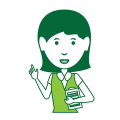 cartoon businesswoman icon