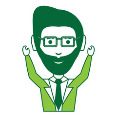Cartoon businessman icon