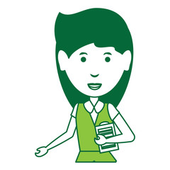 cartoon businesswoman icon