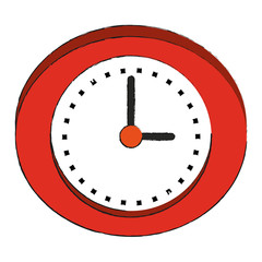 Wall clock isolated icon vector illustration graphic design