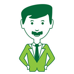 cartoon businessman icon