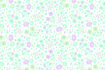 Seamless pattern of wild flowers background.
