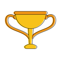 Videogame trophy cup icon vector illustration graphic design