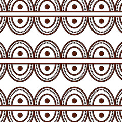textile tribal pattern with point circles vector illustration