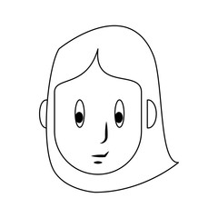 Young woman cartoon icon vector illustration graphic design