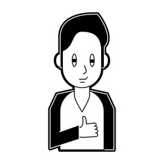 Young man cartoon icon vector illustration graphic design