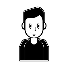 Young man cartoon icon vector illustration graphic design