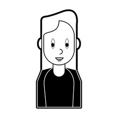 Young woman cartoon icon vector illustration graphic design