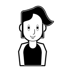 Young woman cartoon icon vector illustration graphic design