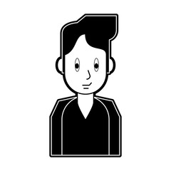 Young man cartoon icon vector illustration graphic design