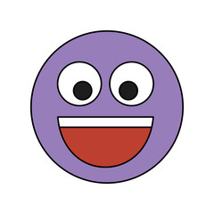 smile emoticon laughing happy icon vector illustration