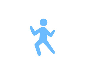 Dance icon, human dancing symbol 