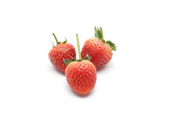 Fresh strawberry on white backgrounds.