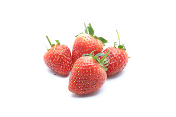 Fresh strawberry on white backgrounds.