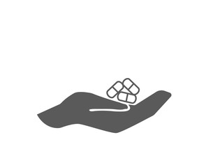 Medicine on hand symbol