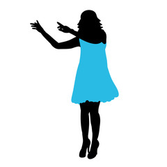 silhouette of woman dancing