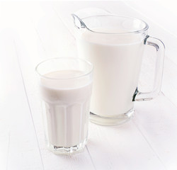 Jug and glass of milk