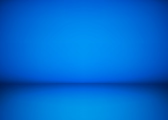 Abstract blue studio workshop background. Template of room interior, floor and wall. Photography workshop space. Vector illustration