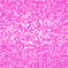 banner pixel pink. poster mosaic squares abstract purple. background pattern color for design. magenta grunge texture. halftone effect. eps10 vector illustration.